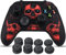 YoRHa Intaglio Laser Silicone Pelle Cassa Skin per Controller Xbox Series X/S x 1 (Rosso) con Thumb Grips x 8