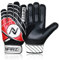NARZ Fussball Torwarthandschuhe Kinder mit super Grip Latex mit stoßdämpfender Polsterung zum Schutz der Handflächen und Finger, Kinder-fußball Handschuhe für Jungen und Mädchen (1, rot)