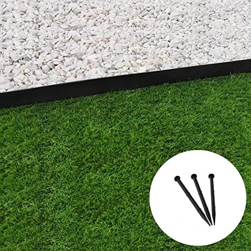 Bordure de Jardin Droite Noire - 4,5 cm x 5 mètres avec 25 piquets d'ancrage