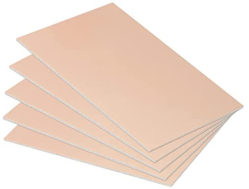 PATIKIL 5Pack FR4 Einseitig Kupferplattiert PCB Laminat Leiterplatte 70x50x0.8mm
