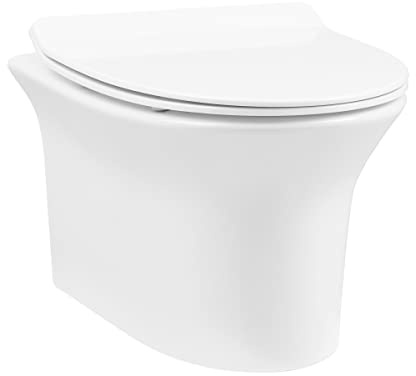 Swiss Madison SM-WT470 Cascade Wall Mounted Elongated Toilet Bowl Only - Seat Included - White