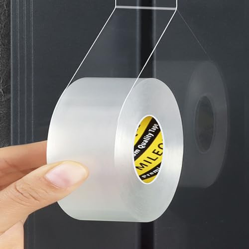 MILEQEE Clear Window Draught Seal Tape, 25mm x 10m | Single-Sided Window Insulation Tape, 0.5mm Thick, Strong No-Residue Adhesive for Doors, Frames and Gaps, Blocks Cold/Hot Air