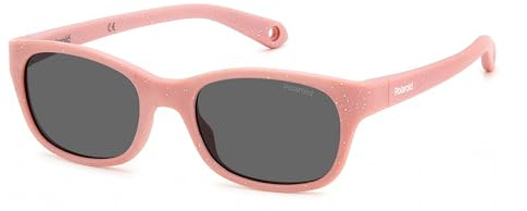 POLAROID KIDS Kinder Brille PLD K006/S Größe 44-16 mm Rosa Glitter polarisiert