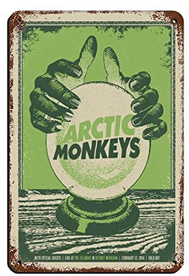Monkeys AM Album Poster Arctic Music Cover (3) Blechschild Vintage Metall Pub Club Cafe Bar Home Wandkunst Dekoration Poster Retro 20 x 30 cm