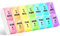 Opret Weekly Pill Organiser, Pill Box 7 Day 2 Times a Day for AM PM, Small Travel Tablet Organiser with 14 Removable Compartments, for Vitamins Supplements Medication