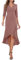 BeryLove Evening Dress - Elegant 3/4 Sleeve Fishtail Dress with Glitter V Neck - Festive for Winter, Christmas & New Year's Eve - Blush, XL