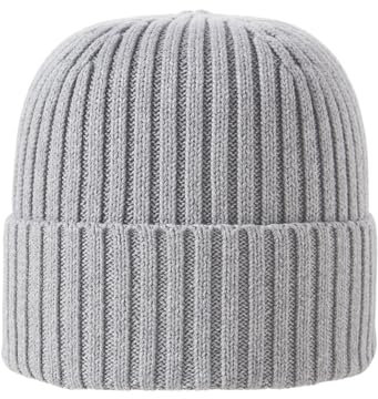 JACK & JONES Herren JACPRIME Cotton Beanie NOOS 12254346,Light Grey Melange,Einheitsgröße