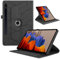 TEDTIKJT Coque pour Tablette Samsung Galaxy Tab S10 Plus/Tab S9 Plus/Tab S8 Plus/Tab S7 Plus 12,4 Etui Rotatif 360 Housse PU Cuir Flip Support Protection Cover Case,Noir Arbre
