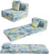 MeMoreCool Kinder-Sofabett, Kleinkind-Bodenmatratze, leuchtet im Dunkeln, modulares blaues Dinosaurier-Couch, zusammenklappbares Kindersofa, umwandelbare Futon-Klappmatratze, Stuhlbett für Spielzimmer
