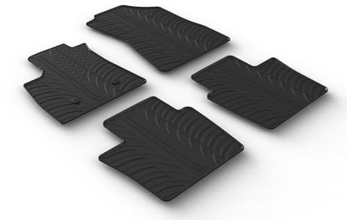 Gledring Satz Gummimatten kompatibel mit Renault Espace VI E-Tech Hybrid 2023- (T Profil 4-teilig + Montage-clips)