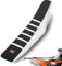 sawrain Dirt-Bike-Sitzbezug, universal, Gerippter Pit-Bike-Sitzbezug für Motorrad, Enduro, Motocross, Weiß-Schwarz