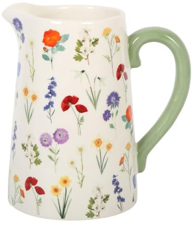 ZALE YARDLEY Blumenvase Krug Vase Wildblume Keramik Blumenkrug Vase für Blume Garten Ornamente für echte künstliche Blume Raumdekor Weihnachten Valentinstag Hochzeitsgeschenk