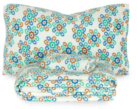 Morbidissimi Set lenzuola Completo letto in Pile Coral art. Chiara, Termico, Morbido, Caldo per letto Matrimoniale AZZURRO