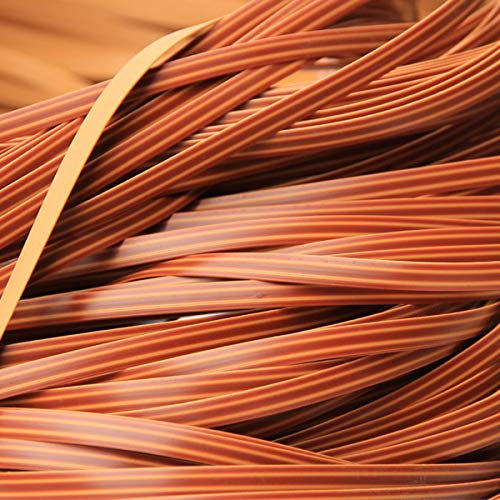 TQVLNMCR 500G (70M) Intreccio in Rattan Piatto con Sfumatura, Larghezza 8Mm Rattan Sintetico Riparazione Materiale a Maglia Rattan Di Plastica per Artigianato Fai da Te Mobili Fatti a Mano/Giallo