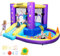 FBSPORT hüpfburg Outdoor mit gebläse hüpfburg mit Wasserrutsche Indoor, hüpfburgen Kinder 285 x 254 x 165 cm Kinder Bounce Castle mit Ball Pit Pool, Basketball Reifen, Dart Spiel, Lila