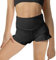 Haloumoning Mädchen Sport Shorts Yoga Tanzen Kurze Hose Sommer Sportliche Rüschen Leggings High Waisted Gymnastics Hot Pants Schwarz 130