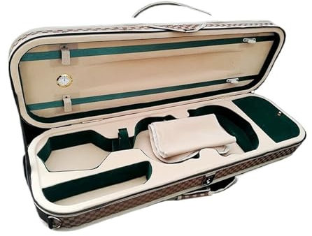 Violin Case Lightweight Violin Case With Lock Foam Violin Case Violin Bag(Beige,1/2)