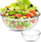 5.6 Liter Glass Mixing Bowls, Large Glass Salad Serving Bowl, Clear Cooking Bowls for Kitchen Baking, Prepping Serving, Storage and Microwave Safe