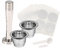 Kit de capsules de café rechargeables pour dosettes de café Nespresso avec 2 dosettes de filtre à café, 100 couvercles adhésifs en aluminium, 1 marteau tamper, pour capsules de café Nespresso