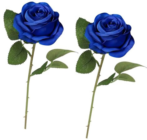 arrderly 2 rose artificiali, rose rosa, pianta artificiale, ornamento da scrivania, decorazione per matrimoni, casa, feste, ufficio, centrotavola, composizioni floreali fai da te