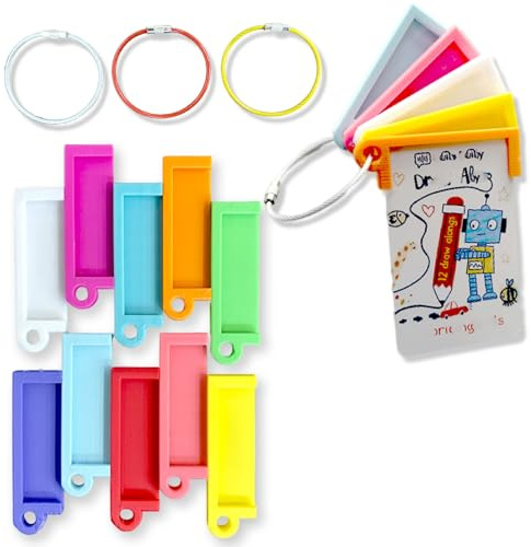 Card Holder for Yoto Cards with 3 Ring Loops, 10 Pcs Reusable Card Top Holders for Yoto Cards Display Storage, Card Holders on Keyring for Travel, Kid Gift, Accessories Card Display Organizer
