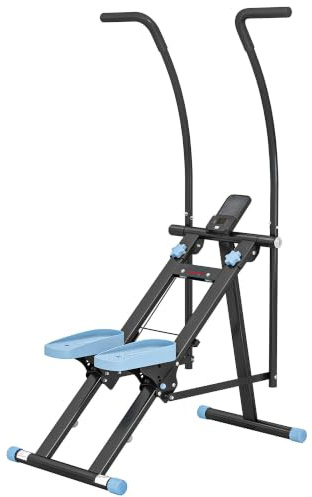 SPORTNOW Stair Stepper for Home Gym with Moving Arms, Adjustable Pedals | Vertical Climber Machine, LCD Monitor, Compact Stair Master, Glute, Arms and Legs Full-Body Cardio Workout