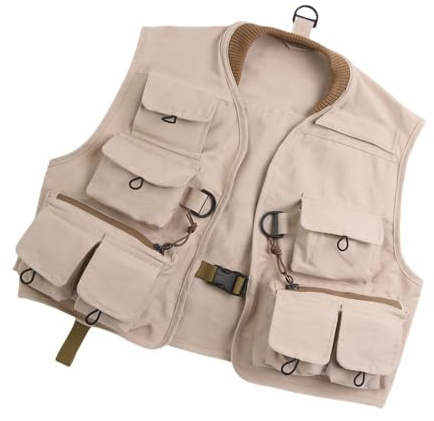 LLINthy Gilet multi-poches pour enfants - Accessoires de pêche à la truite - Gilet résistant à l'eau pour enfants