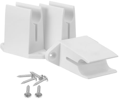 Supporto a Manovella per Tenda da Sole 13mm in Plastica Bianca | 3 Pezzi con Viti, Distanza Fori 44mm, Facile Installazione, per Asta 13mm e Ferma Asta Tenda da Sole