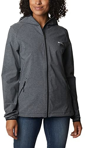 Columbia Femme Heather Canyon Veste à capuche Softshell, Black 010, M EU
