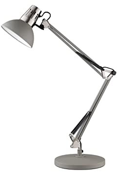 Fischer & Honsel Tischleuchte Pit 1x E27 max. 40,0 Watt, grau, 98271, 23 x 23 x 74,5 cm (LxBxH)