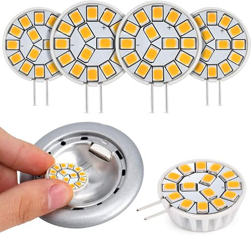 Kohree G4 LED Lampen Warmweiß, Ersatz für 20W/30W Halogenlampen, 360° Lichtwinkel, 2W, 3000K, 220LM, 12V AC/DC Leuchtmittel, Klein Stiftsockellampe, Kein Flackern, G4 Licht