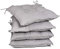 Stuhl 4er Set 55% Baumwolle Wasserabweisend 45x45cm Hellgrau