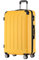 BEIBYE Hartschalen-Koffer Trolley Rollkoffer Reisekoffer Handgepäck 4 Rollen (M-L-XL-Set) (Yellow, L)