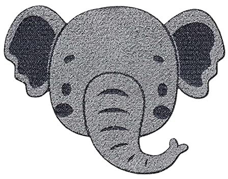Mono Quick 0626x Tier Applikation, Bügelbild, Patch, Affe Giraffe Elefant Alpaka Koala, Tierkopf (06265 - Elefantenkopf)