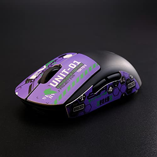 2Duck Pelli di Lucertola Mouse Antiscivolo Suck Sweat Sticker Grips Pattini per Logitech G PRO Wireless G PRO X Superlight Gaming Mouse Viola