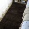 DALINA Textil Alfombra Decorativa de Pelo Largo Extra Suave -Alfombra Antideslizante para Salón Dormitorio Rectangular (50X120CM, Negro)