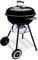 43 cm Barbecue BBQ Outdoor Grill With Wheels | Portable Round Charcoal Trolley, Adjustable Vent, Lid Mounted Temperature Gauge, And Chrome Grill B, Essential Kettle