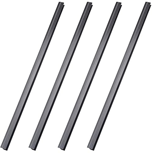 Tenare 4-Piece Hanging File Rails PVC Black, 1/2 Inch Drawer Sides, 15.8 Inch Long, Office File Organization, Home Document Management