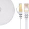 Elfcam® - Cable de red Ethernet RJ45 de 1,5m, Cat 7 STP 100% Cobre, Cable plano, 32 AWG, Blanco (1,5M)