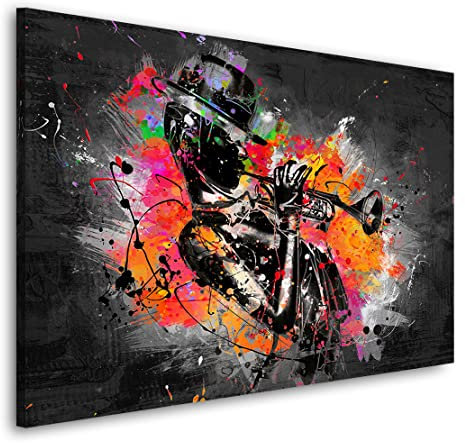 Kunstgestalten24 Leinwandbild Jazz Trompete Pop Art Wandbild Kunstdruck Wanddeko XXL