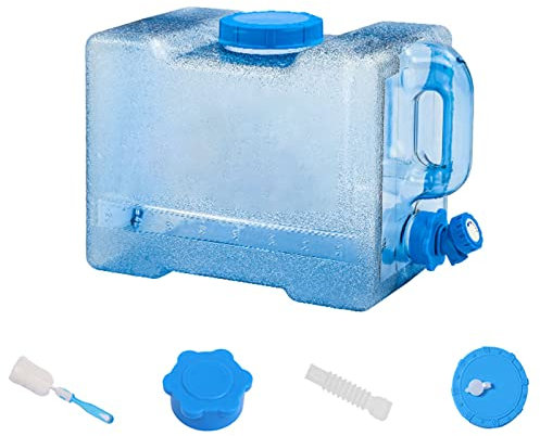 AMZWDMZ Seau De Camping,Réservoir D Eau en Plastique avec Robinet,Qualité Alimentaire Aucune Odeur,De l'eau en Portable Bidon Extérieur Distributeur-Convient au Camping en Plein air,18L