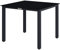 CASARIA® Bern Aluminium 4 Person 87cm Square Garden Table Height Adjustable Feet 5mm Safety Glass Top Anthracite Black