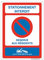 AUA SIGNALETIQUE - Panneau De Signalisation en PVC Rigide et Compact 1.5 mm. (121 x 170 mm, Stationnement Interdit Réservé Résidents)