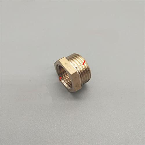 NAABHIKA 1/81/4 3/81/2 3/41 Messing Reduzierstück Außengewinde auf Innengewinde Reduzierbuchse Adapter Fitting Gas Luft Wasser Kraftstoff Kupfer-02-06