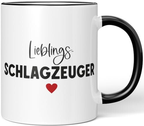 JUNIWORDS Tasse, Lieblings-Schlagzeuger, Schwarz (7767320)