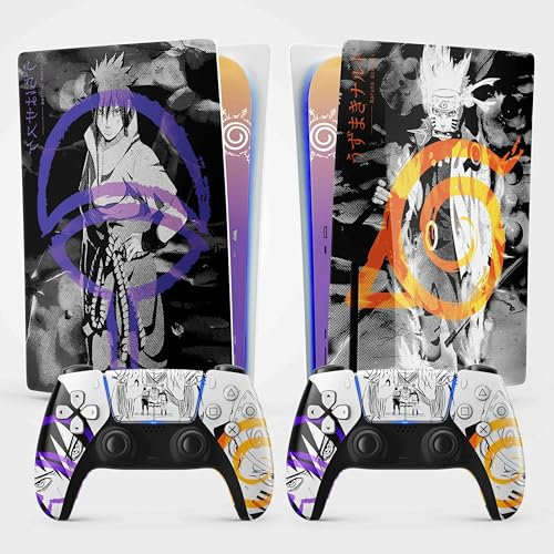 PS5 Skin Hokage Sticker, Aufkleber für Playstation 5 Konsole und Controller, Disc Standard Edition, Skin Hokage PS5 (2 Controller)