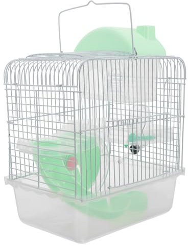DOITOOL Jaula de hámster Jaula para Ratas de Viaje Castillo de hámster Juguete Jaula Nido de Ratas casa de Mascotas Cristal pequeño Castillo casa de hámster Suministros