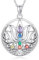 YEESIA Halskette mit 7 Chakra-Lotus-Anhänger, 925er Sterlingsilber, keltischer Knoten, Yoga-Chakra-Halskette, Lotus-Chakra-Geschenke, spiritueller Schmuck für Frauen und Mütter