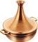 Vinbcorw Tajine marocain, Acier Inoxydable 304, cocotte Marocaine antiadhésive avec 2 poignées, Grande marmite à tajine Faite à la Main avec Couvercle en Forme de cône,d'or,32cm