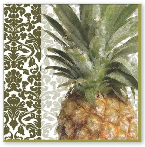 Exotische Ananas-Party-Servietten, 40 Stück, 2 Packungen mit je 20 Stück